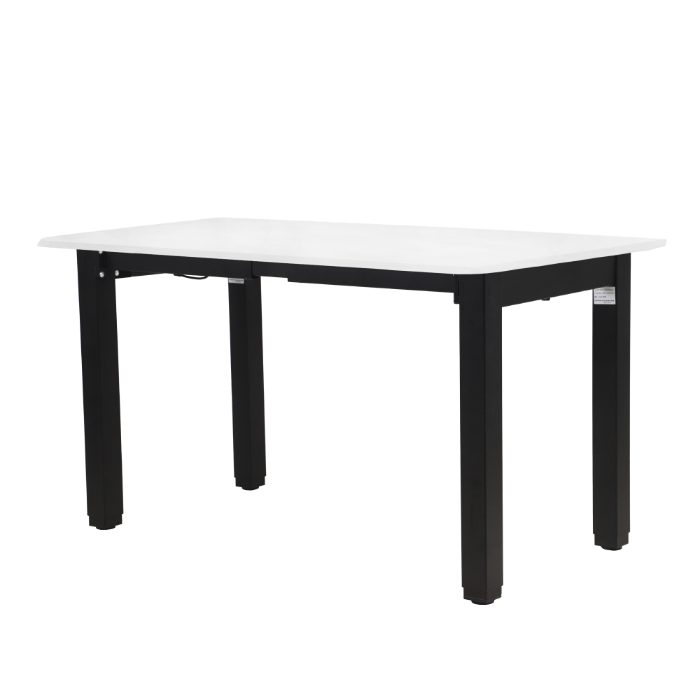 Стол с регулировкой высоты 4S2 черный/ЛДСП белый, 180x80