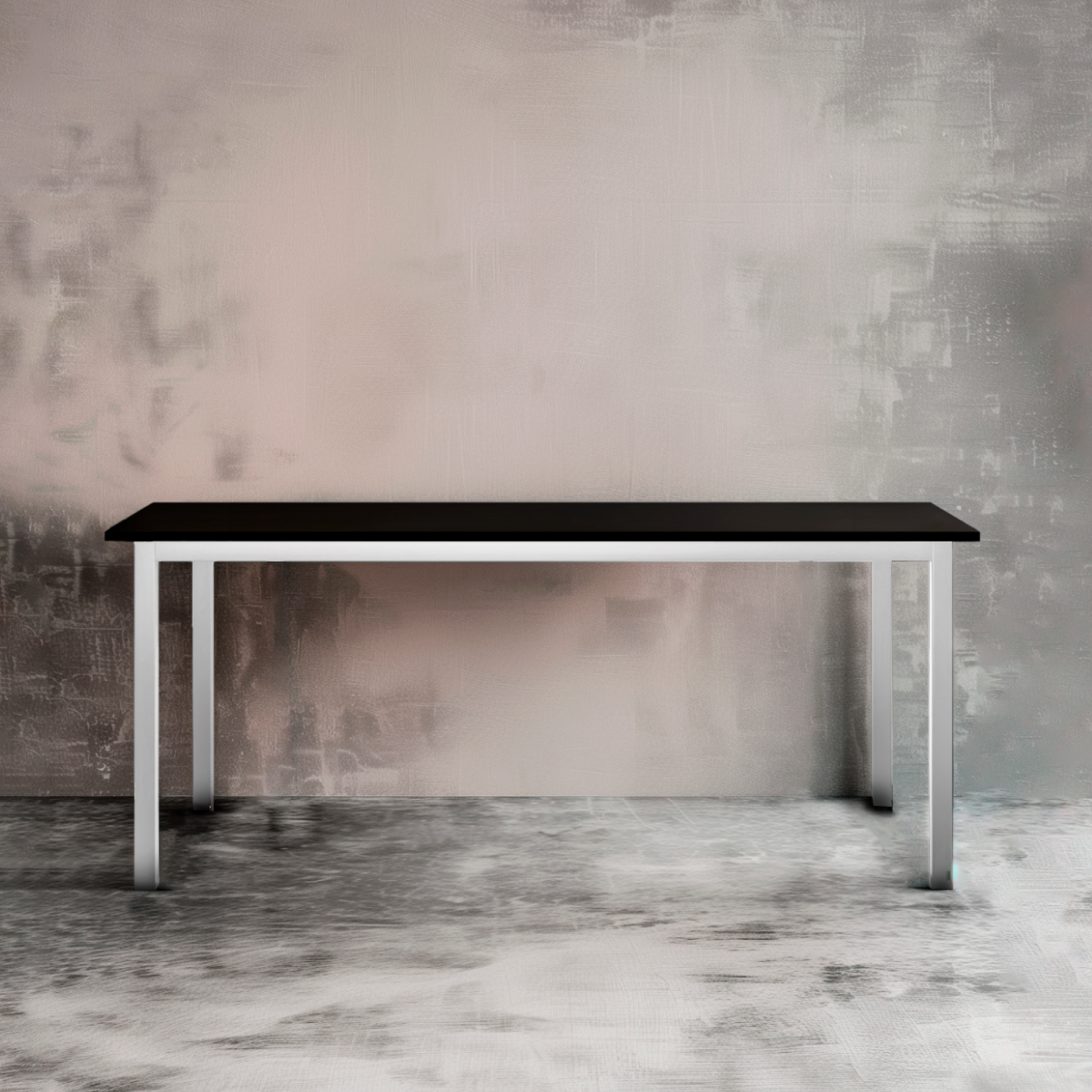 Стол офисный ST45 белый/ЛДСП черный, 180x80