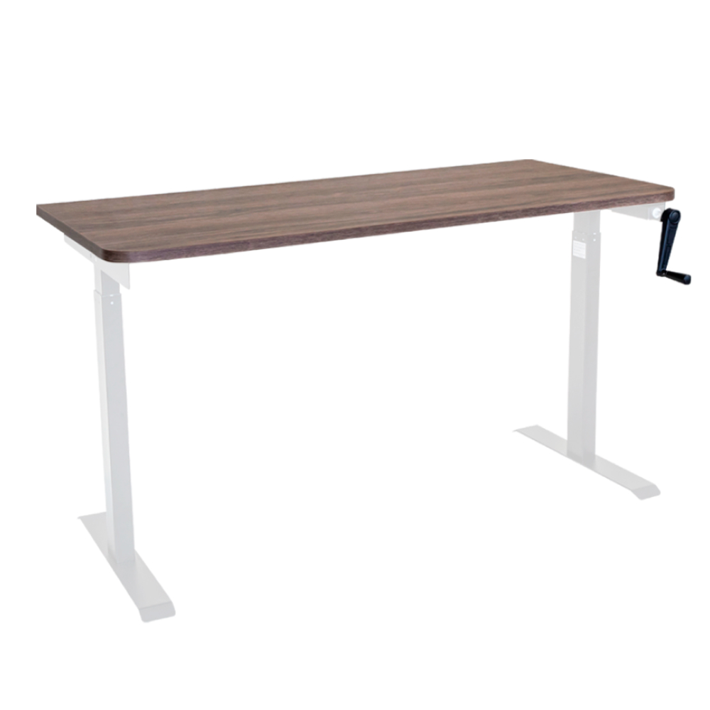 Стол с регулировкой высоты M1 белый/ЛДСП коричневый дуб, 160x70