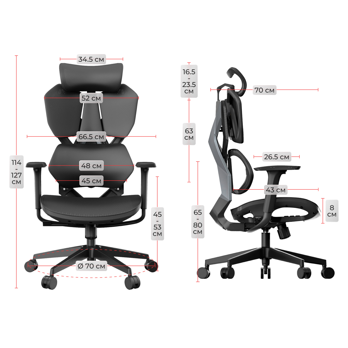 Кресло игровое XIAOQI X5C, черный