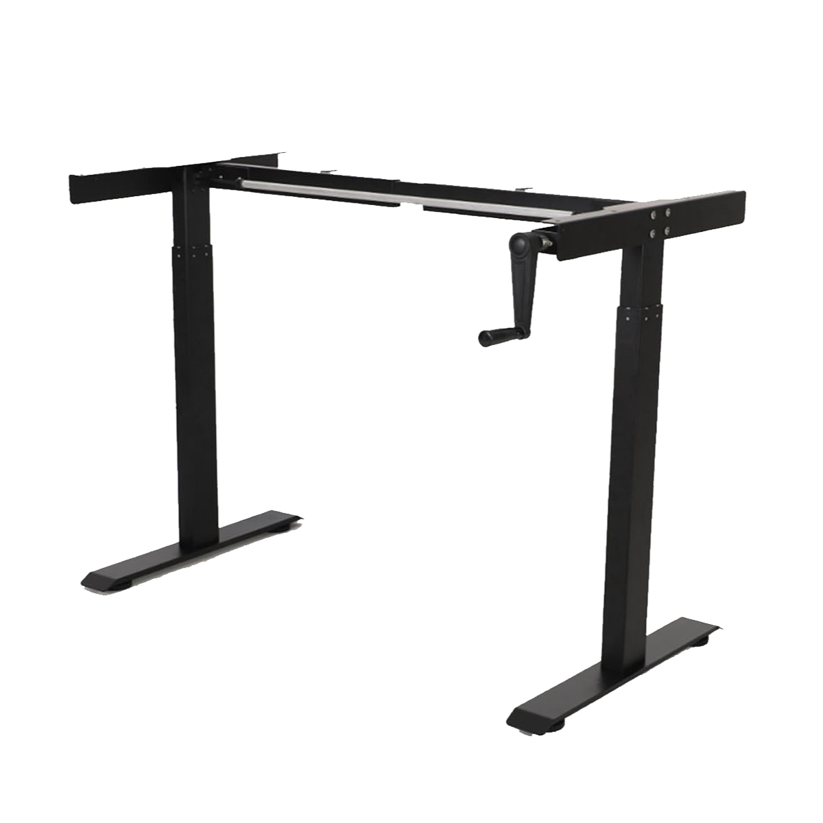 Стол с регулировкой высоты M1 черный/ЛДСП дуб бежево-серый, 140x60