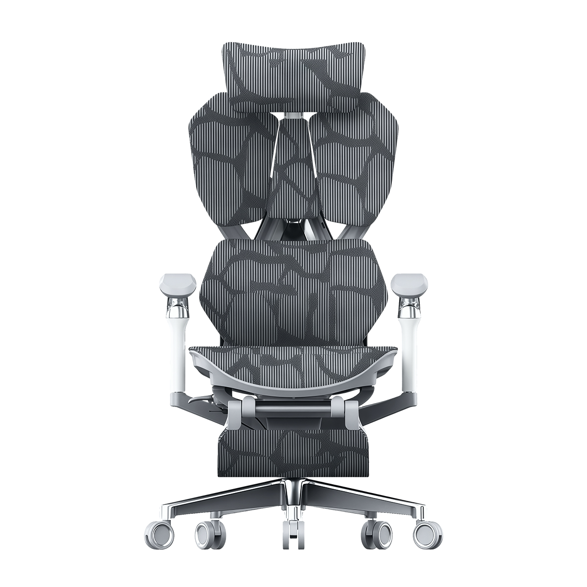 Кресло игровое LuxAlto X5 PRO-301 с подставкой для ног, Серое