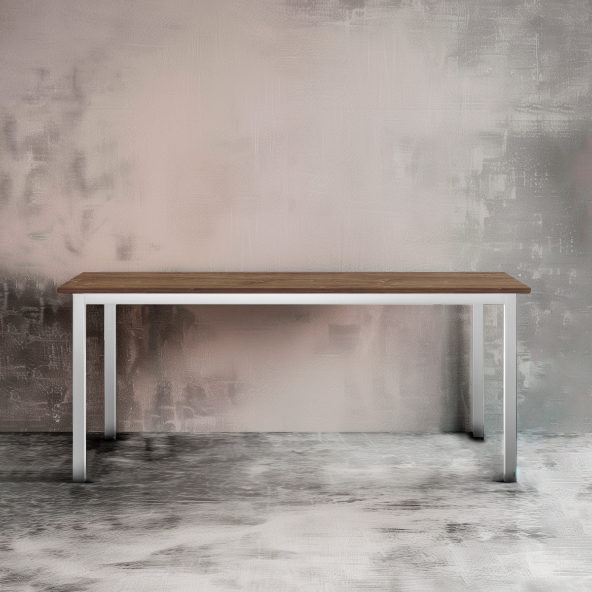 Стол офисный ST45 белый/ЛДСП коричневый дуб, 160x70