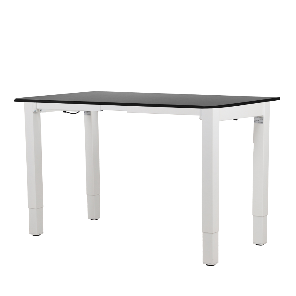 Стол с регулировкой высоты 4S2 белый/ЛДСП черный, 180x80