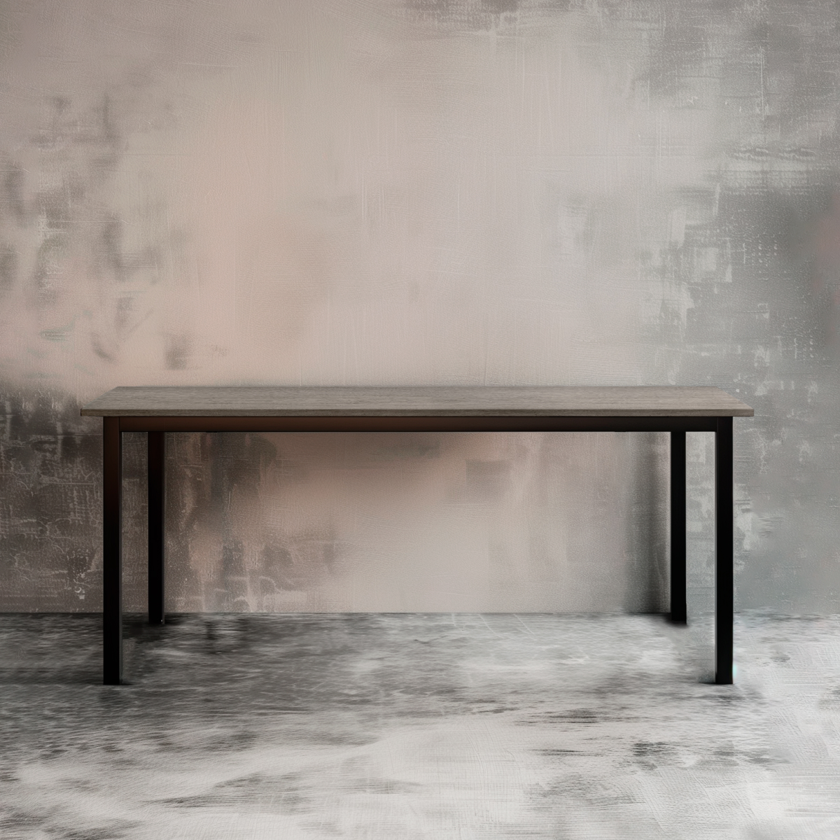 Стол офисный ST45 черный/ЛДСП дуб бежево-серый , 160x70