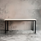 Стол офисный ST45 черный/ЛДСП белый, 160x70