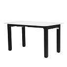 Стол с регулировкой высоты 4S2 черный/ЛДСП белый, 180x80