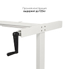Стол с регулировкой высоты M1 белый/ЛДСП дуб бежево-серый, 160x70
