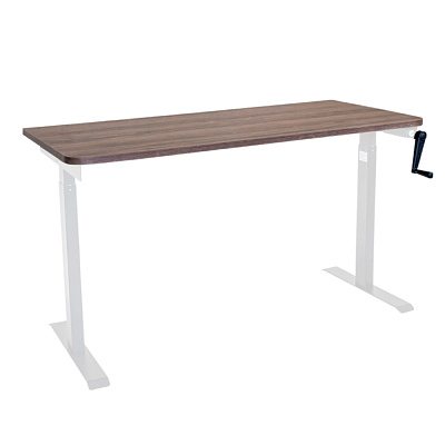 Стол с регулировкой высоты M1 белый/ЛДСП коричневый дуб, 160x70