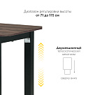 Стол с регулировкой высоты 4S2 черный/ЛДСП коричневый дуб, 160x70