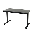 Стол с регулировкой высоты E4A с ящиком черный/Стекло черное, 120x60
