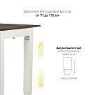 Стол с регулировкой высоты 4S2 белый/ЛДСП коричневый дуб, 160x70