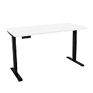 Стол с регулировкой высоты SR2 черный/ЛДСП белый, 120x70
