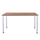 Стол обеденный ST45 белый/HPL дуб, 140x85