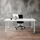 Стол офисный ST45 белый/ЛДСП белый, 160x70