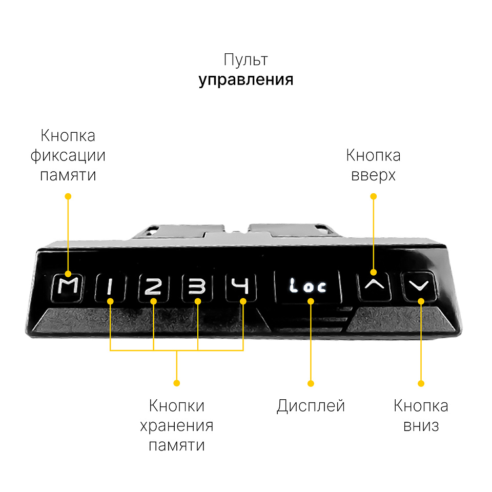 Подстолье с регулировкой высоты 2AR2, черный
