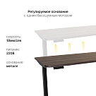 Стол с регулировкой высоты SR2 черный/ЛДСП коричневый дуб, 140x60