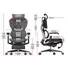 Кресло игровое LuxAlto X5 PRO-301 с подставкой для ног, Черное