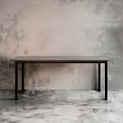 Стол офисный ST45 черный/ЛДСП дуб бежево-серый , 160x70