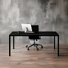 Стол офисный ST45 черный/ЛДСП черный, 140x80