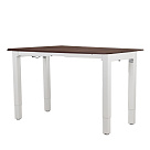 Стол с регулировкой высоты 4S2 белый/ЛДСП коричневый дуб, 160x70