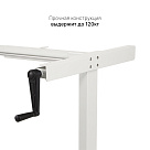 Стол с регулировкой высоты M1 белый/ЛДСП дуб бежево-серый, 135x70