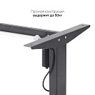 Стол с регулировкой высоты SR2 черный/ЛДСП черный, 120x70