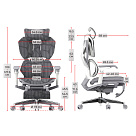 Кресло игровое LuxAlto X5 PRO-301 с подставкой для ног, Серое