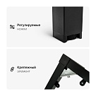 Стол офисный ST45 черный/ЛДСП дуб бежево-серый , 160x70