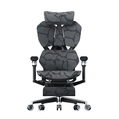 Кресло игровое LuxAlto X5 PRO-301 с подставкой для ног, Черное