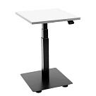 Стол с регулировкой высоты электрический LuxAlto на одной опоре черный/белый ЛДСП 60х60